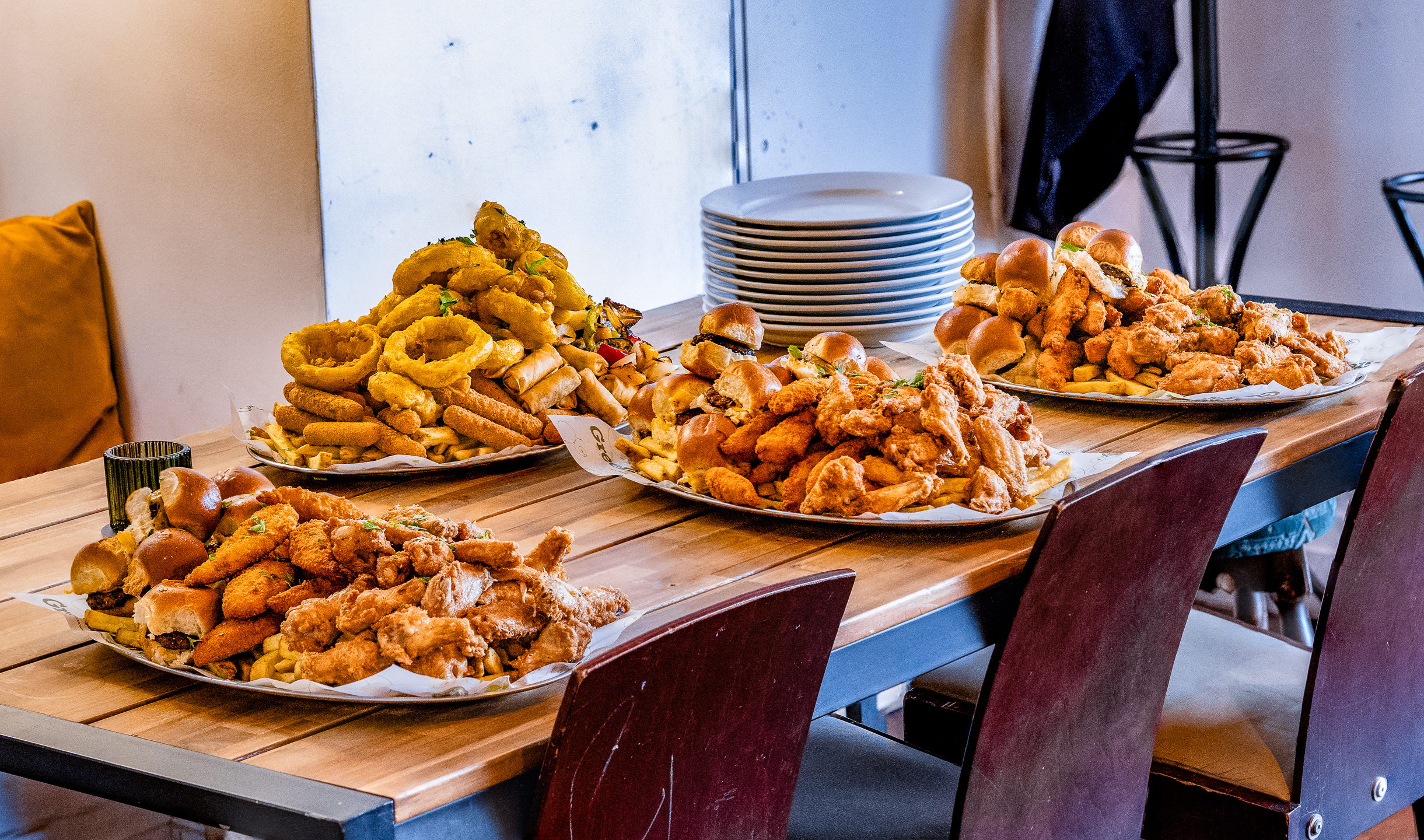A sharing platter laid out at Walters
